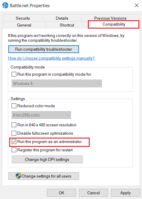 Rulați acest program ca opțiune de administrator. Remediați eroarea COD Vanguard Dev 6032 pe Windows 10