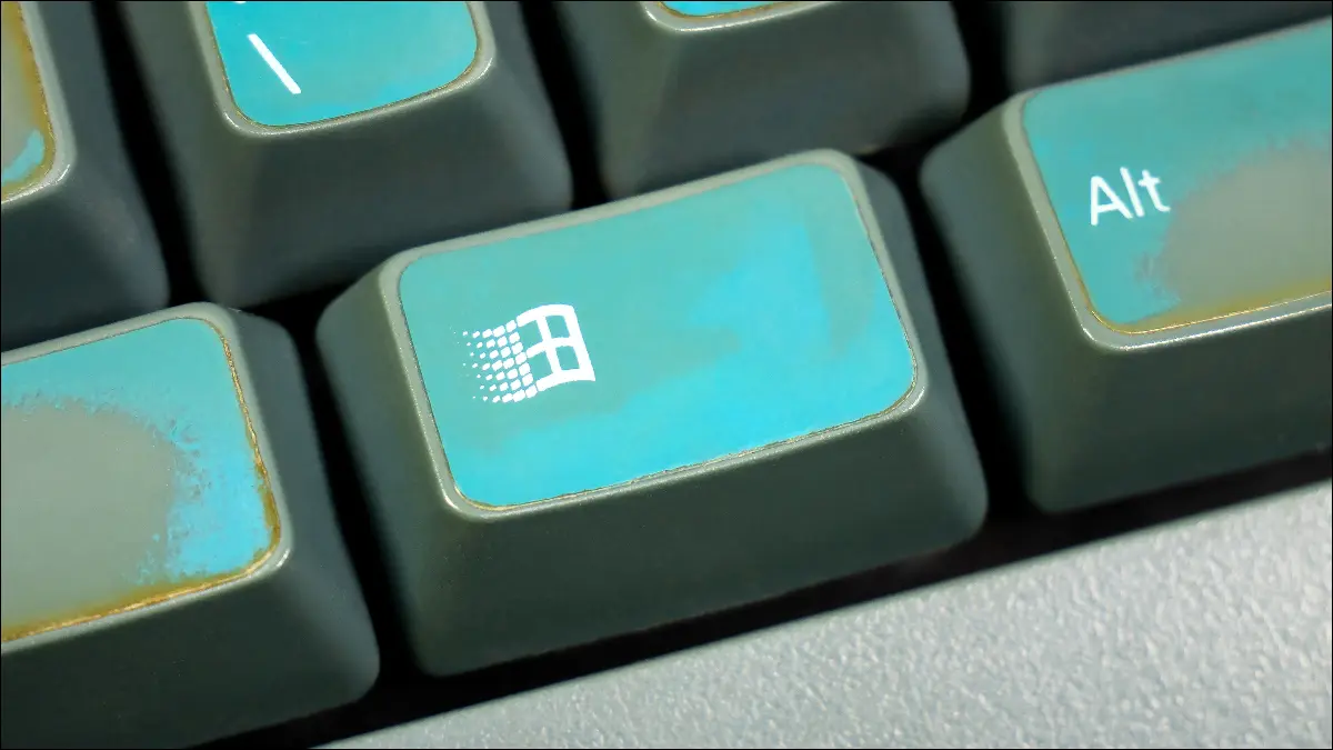 Клавиша Windows на винтажной клавиатуре Windows