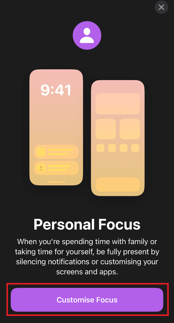 [フォーカスのカスタマイズ] をタップします。 iOS 15 で「とにかく通知」とはどういう意味ですか?
