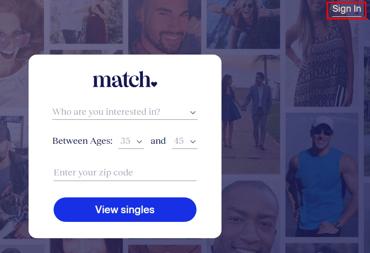 Klicken Sie oben rechts auf dem Bildschirm auf Anmelden. Match.com 14-tägige Kündigungsfrist