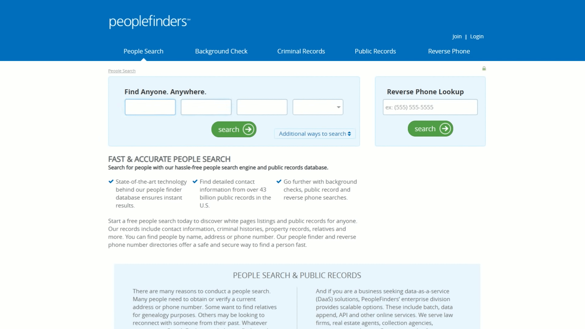 موقع PeopleFinders