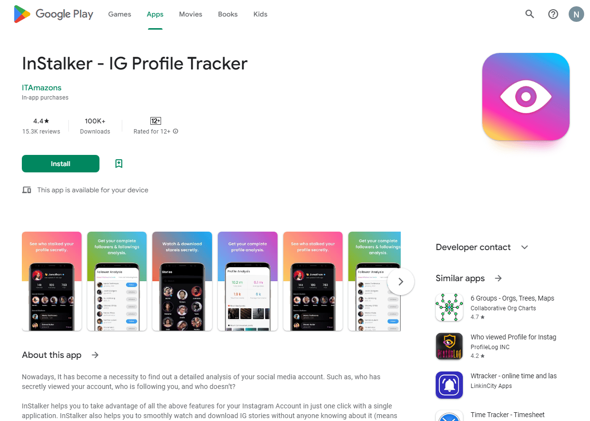 InStalker – IG Profile Tracker | Come vedere chi ha visualizzato i tuoi post su Instagram | guarda l'Instagram di qualcuno a loro insaputa