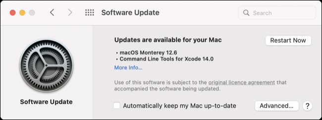 Aktualizacja oprogramowania macOS 12.6