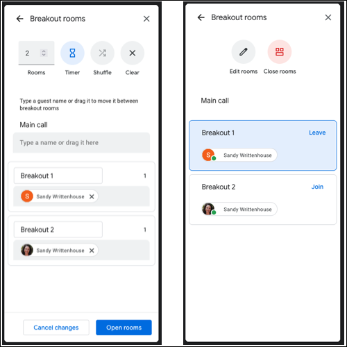 Kelola Ruang Kerja Kelompok di Google Meet