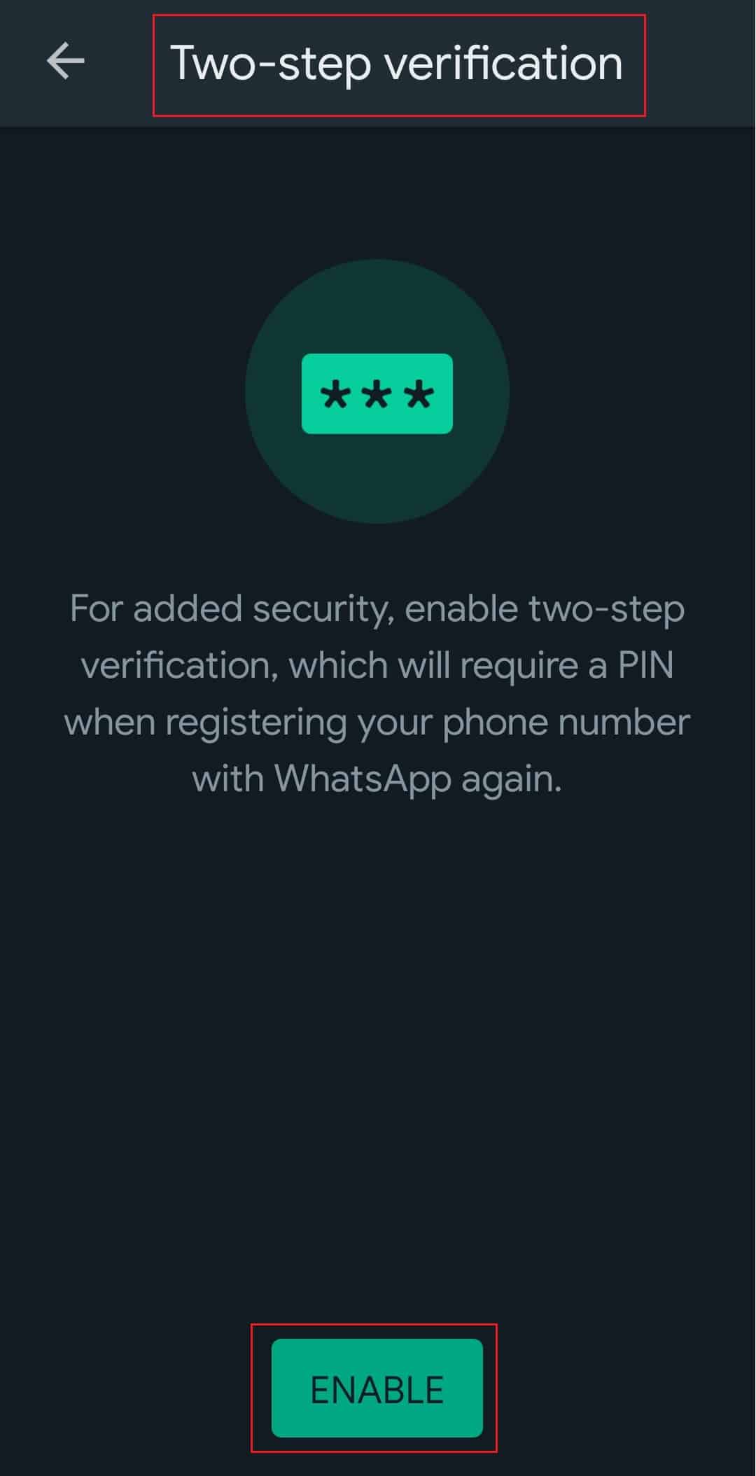 Dwuetapowa weryfikacja WhatsApp