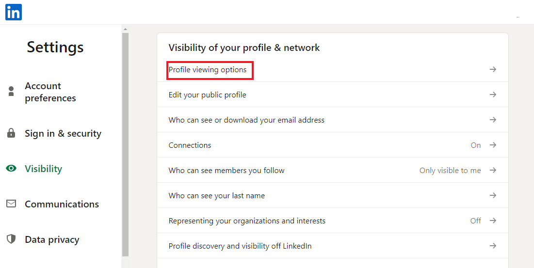 Kliknij Opcje przeglądania profilu. Jak znaleźć kogoś na LinkedIn według adresu e-mail?