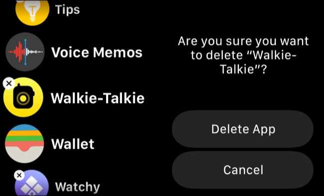Elimine la aplicación Walkie Talkie de su Apple Watch