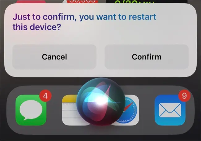 รีสตาร์ท iPhone ด้วย Siri