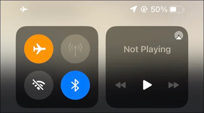 โหมดเครื่องบินบน iOS 16