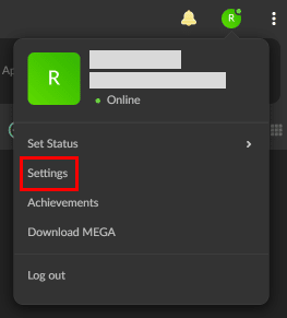 Clique em Configurações.