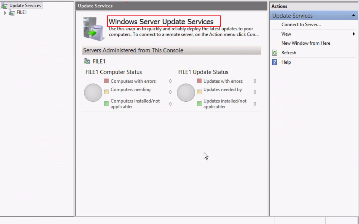 บริการอัปเดตเซิร์ฟเวอร์ Microsoft Windows