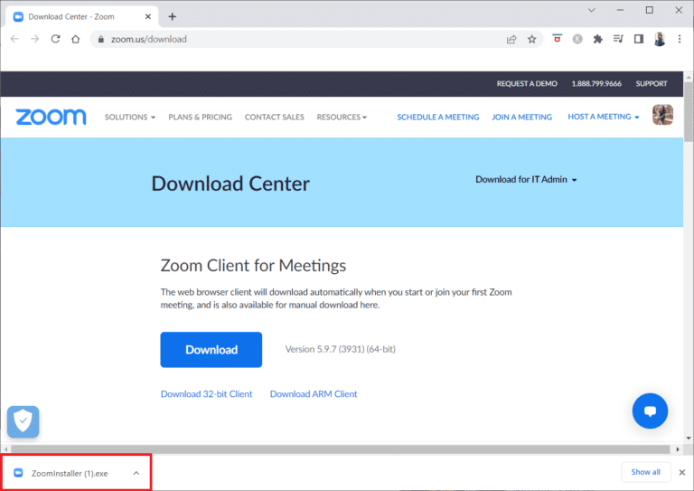 啟動 ZoomInstaller 文件。修復縮放過濾器未在 PC 上顯示