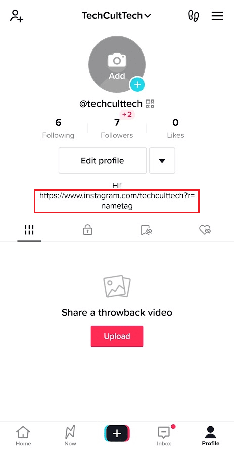 Link in der TikTok-Bio