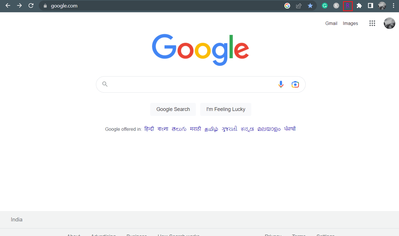 상단 표시줄에서 Rakuten 확장 프로그램을 마우스 오른쪽 버튼으로 클릭합니다.
