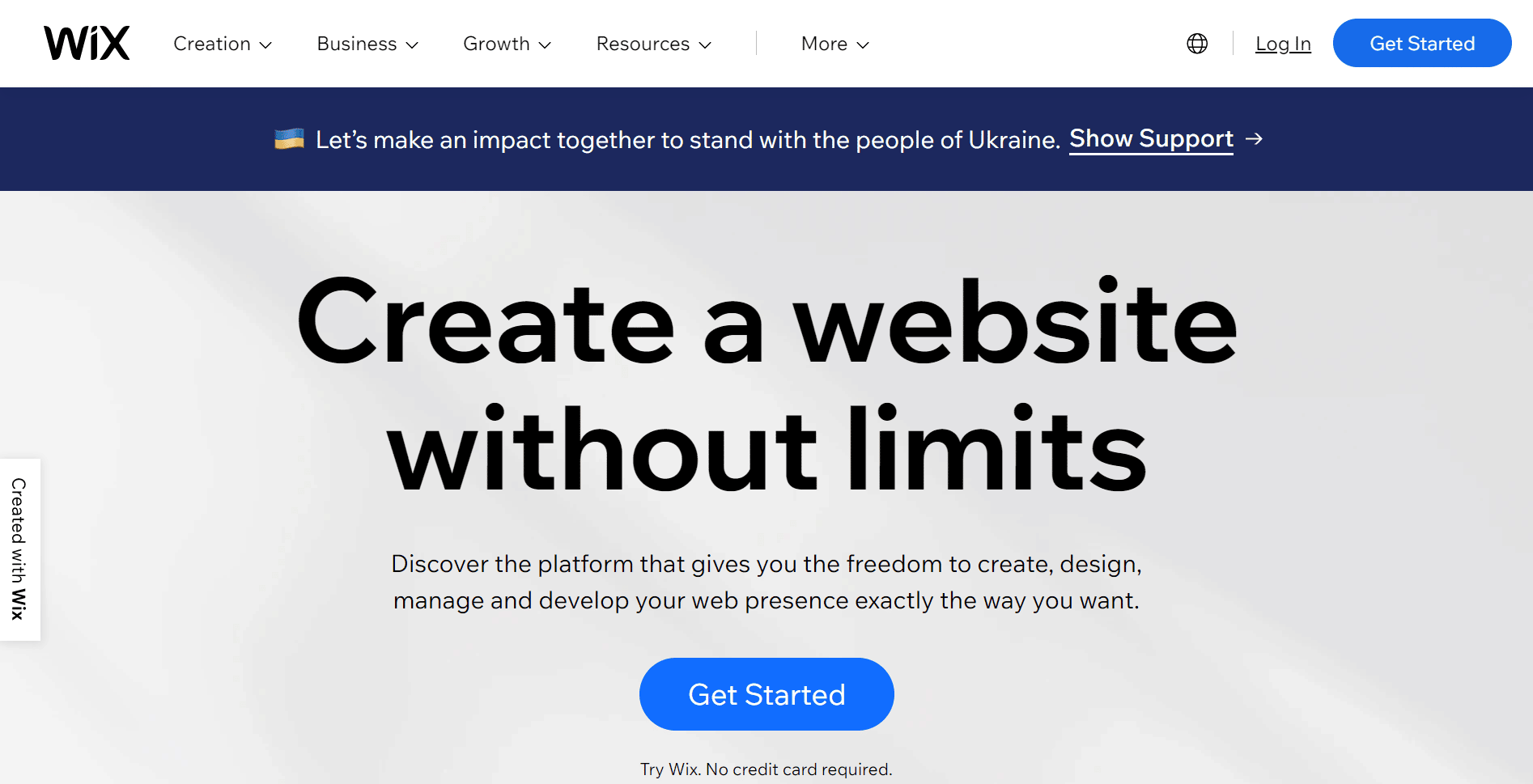 página web de wix. Los mejores servicios gratuitos de alojamiento de sitios web