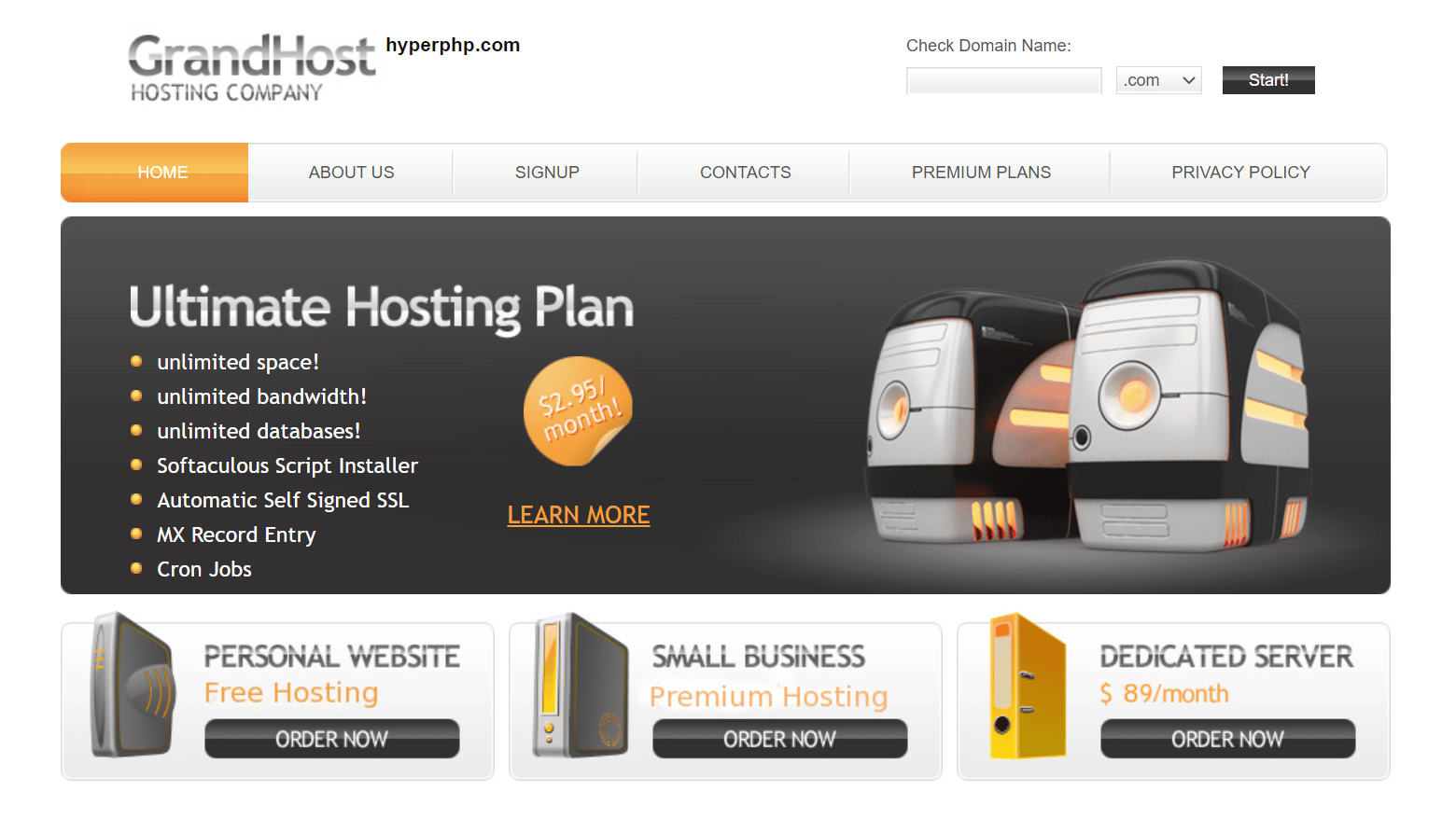 Sitio web de HyperPHP