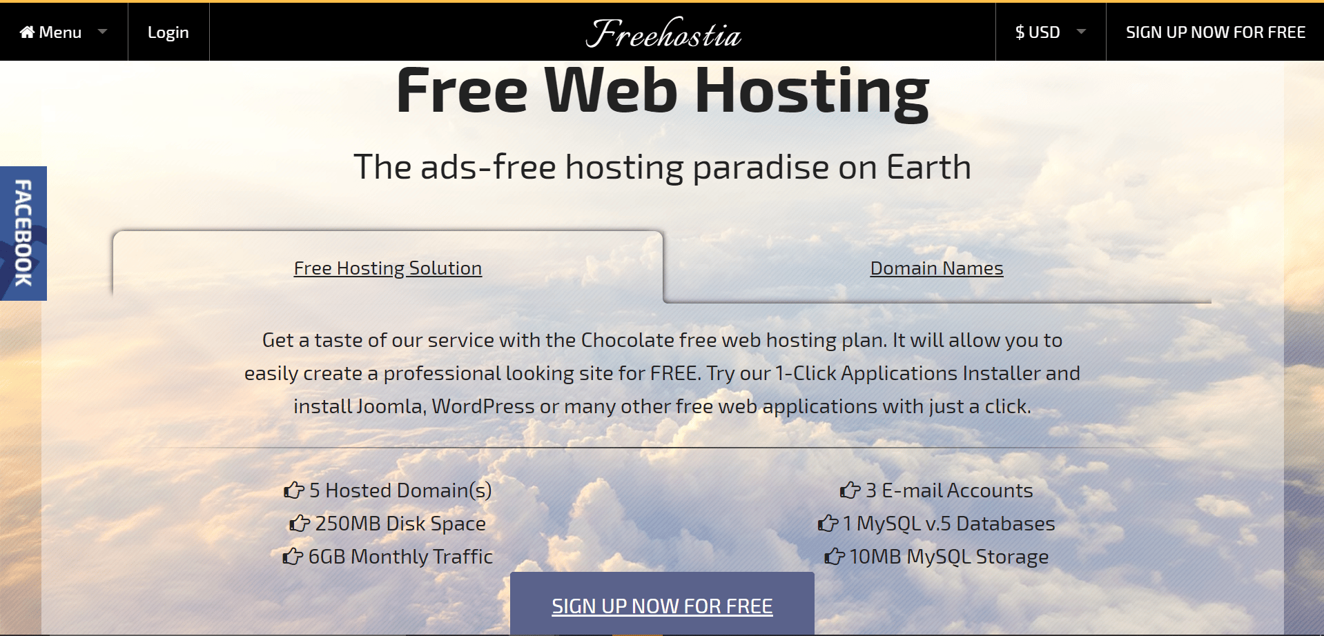 sitio web de freehostia. Los mejores servicios gratuitos de alojamiento de sitios web