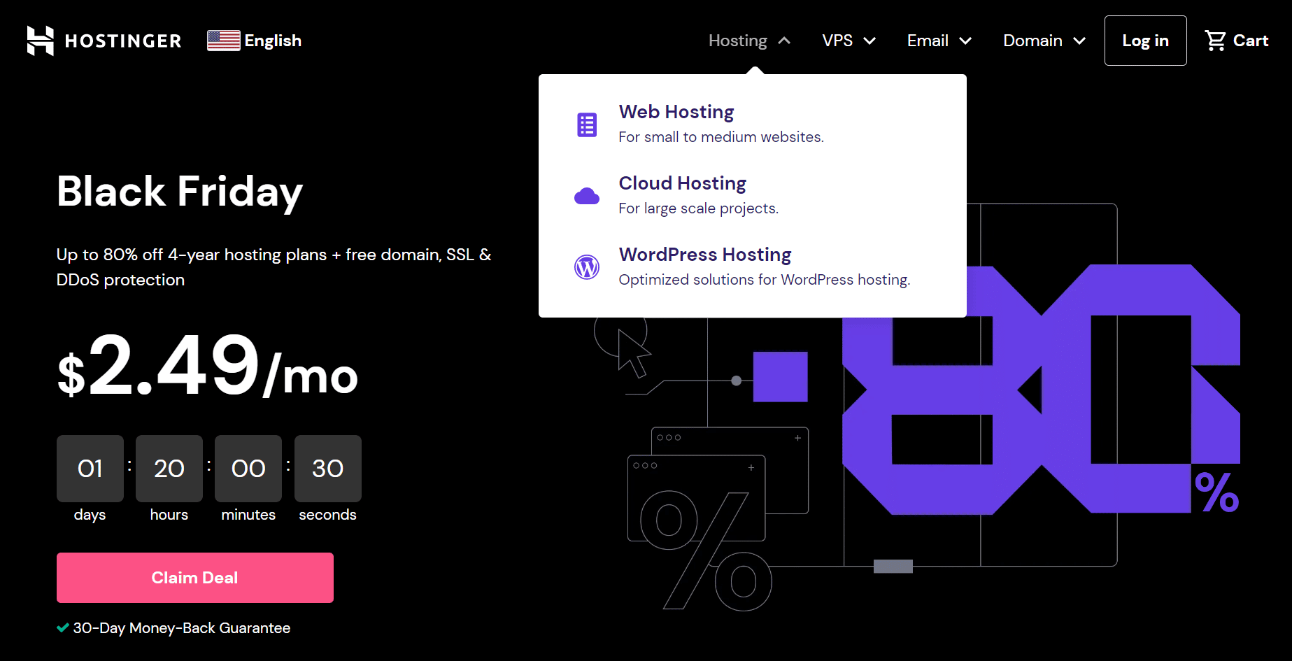 Sitio web de Hostinger. Los mejores servicios gratuitos de alojamiento de sitios web