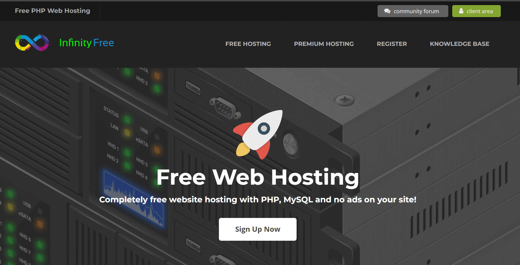 Sitio web InfinityFree