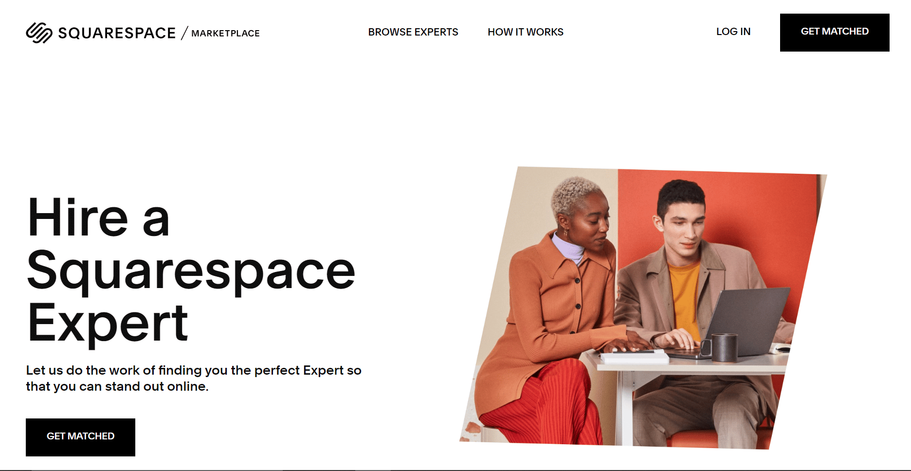 Página de inicio de SquareSpace. Los mejores servicios gratuitos de alojamiento de sitios web