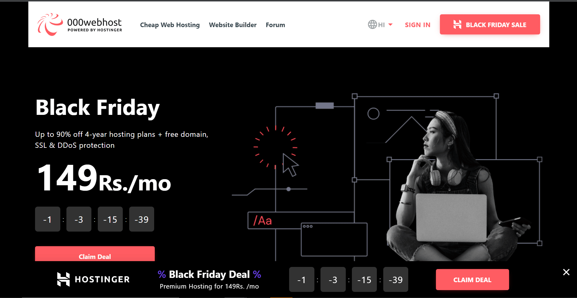 Sitio web de 000webhost. Los mejores servicios gratuitos de alojamiento de sitios web
