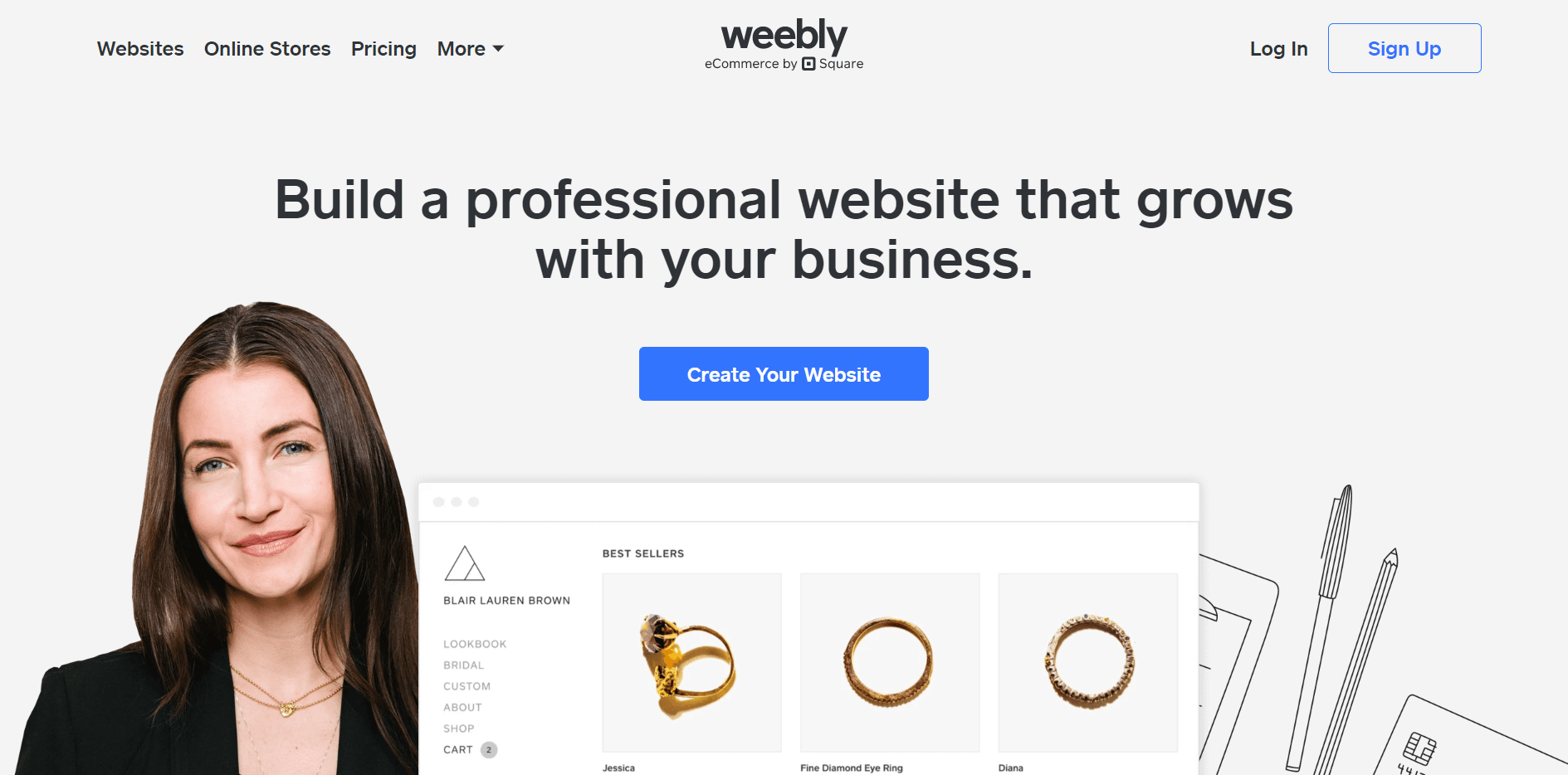 Página web de Weebly. Los mejores servicios gratuitos de alojamiento de sitios web