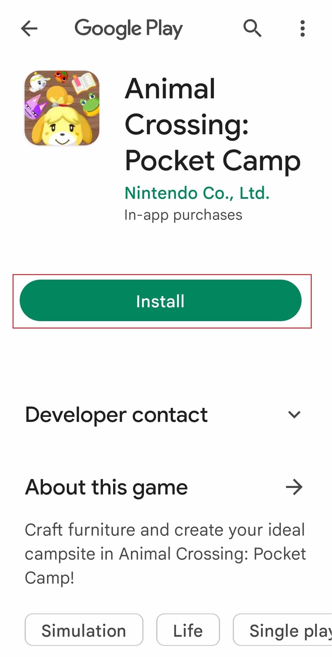 点击 Netflix Google Play Store 上的安装选项。修复 Netflix 此标题无法立即观看错误