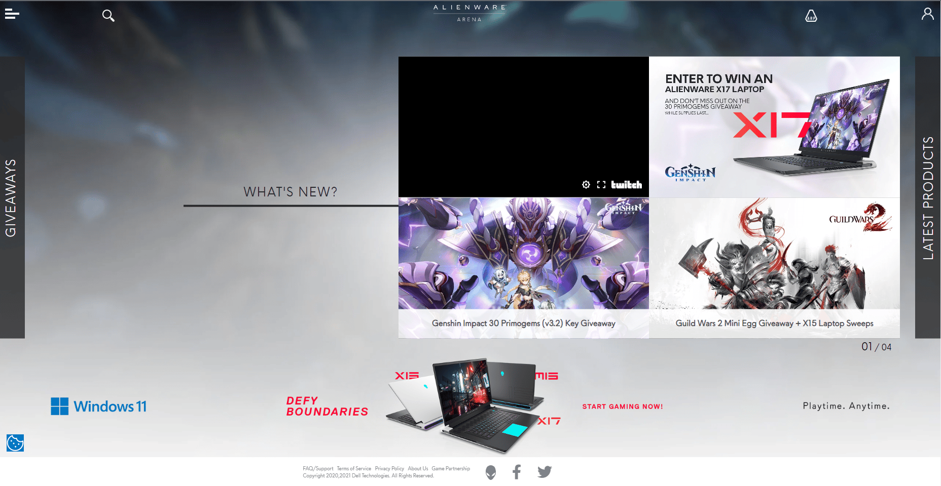 Site-ul oficial al Alienware Arena