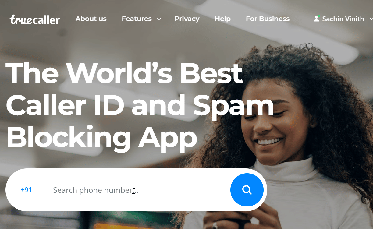 truecaller ana sayfası