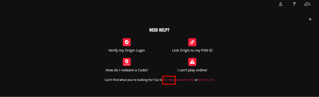 Kliknij na pomoc EA | Jak odłączyć konto EA od PS4?
