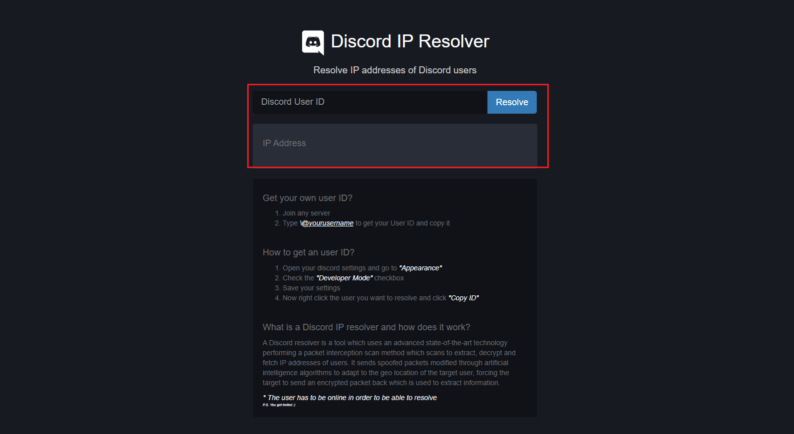 Discord IP リゾルバー。 Discordで誰かのIPを見つける方法