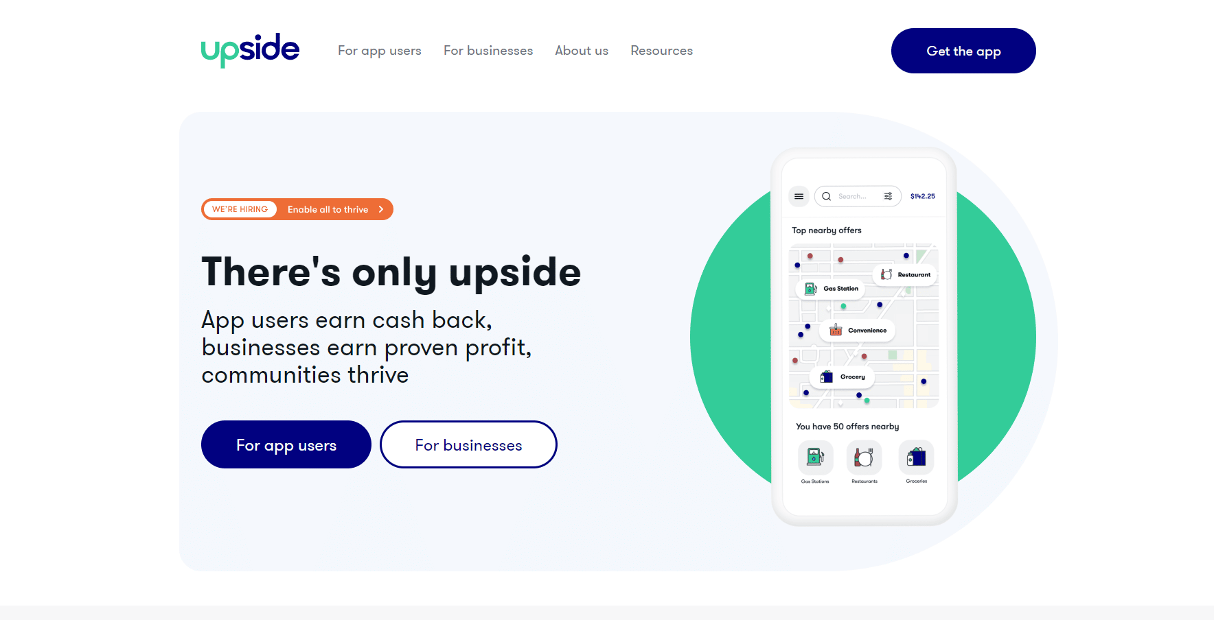 GetUpside web sitesi
