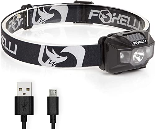 Linterna frontal LED recargable Foxelli