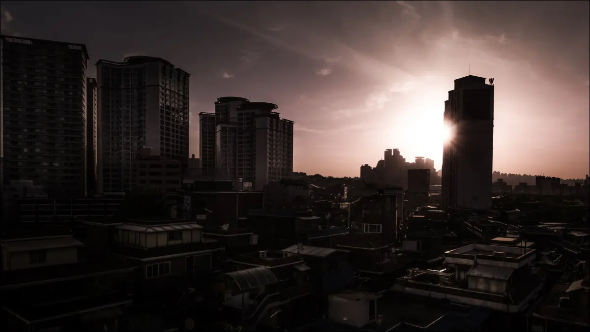 Una ciudad sin electricidad.