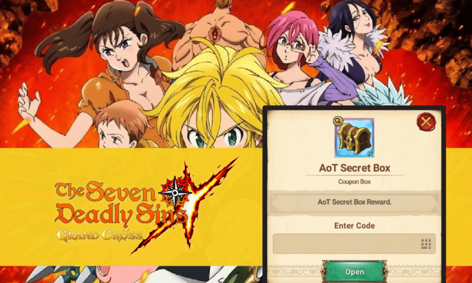 Quels sont les codes de la boîte secrète 7DS Grand Cross ?