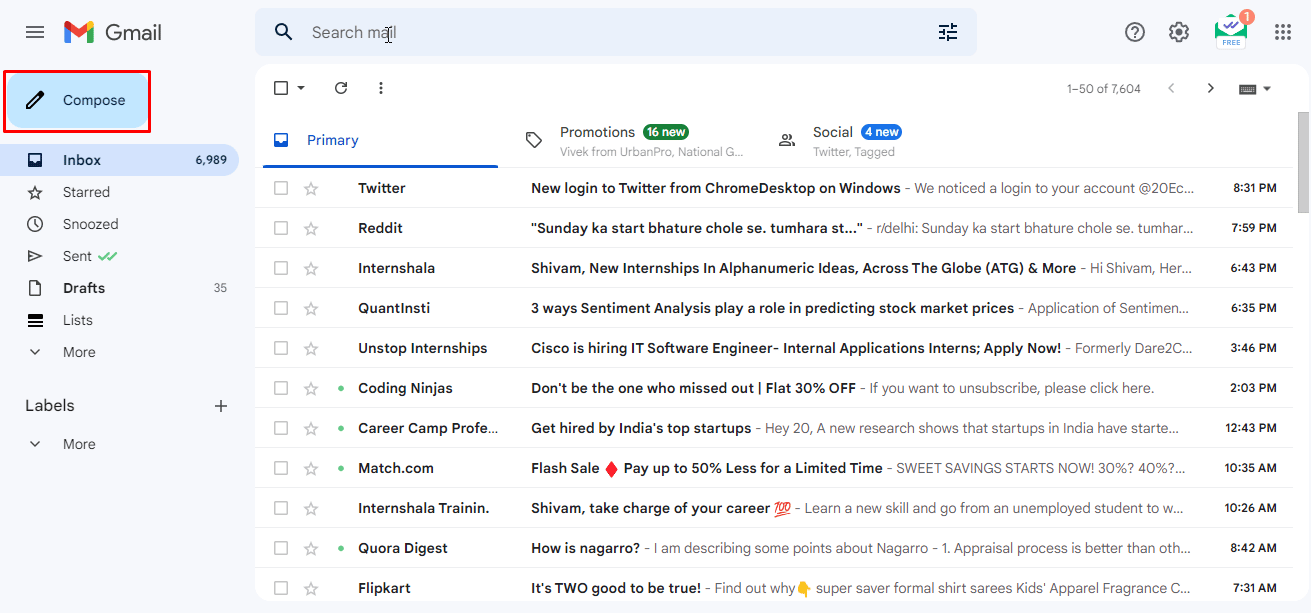 เมื่อคุณมีชื่อผู้ใช้แล้ว ให้ไปที่เว็บไซต์อย่างเป็นทางการของ Gmail