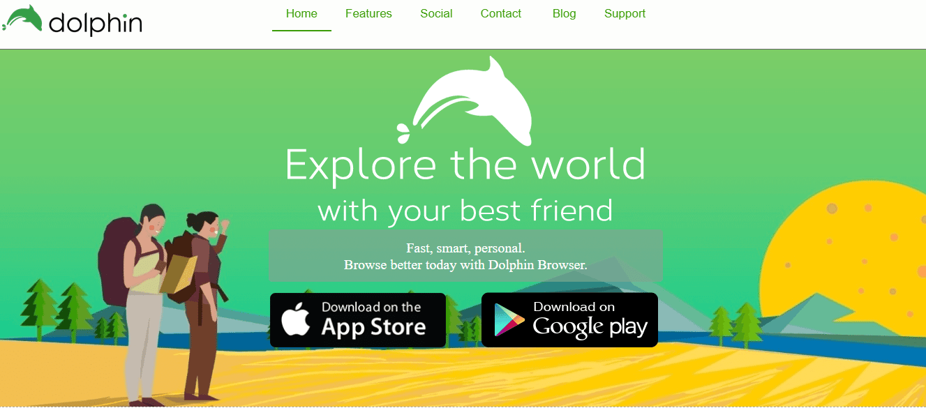 Dolphin Browser의 공식 웹사이트입니다. 최고의 Kindle Fire 실크 브라우저 대안 12개