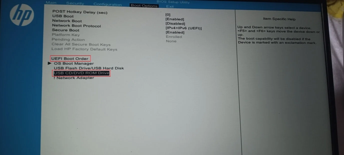 tekan F5 atau F6 untuk mengubah urutan boot. Perbaiki Tingkat Kesalahan Diskpart