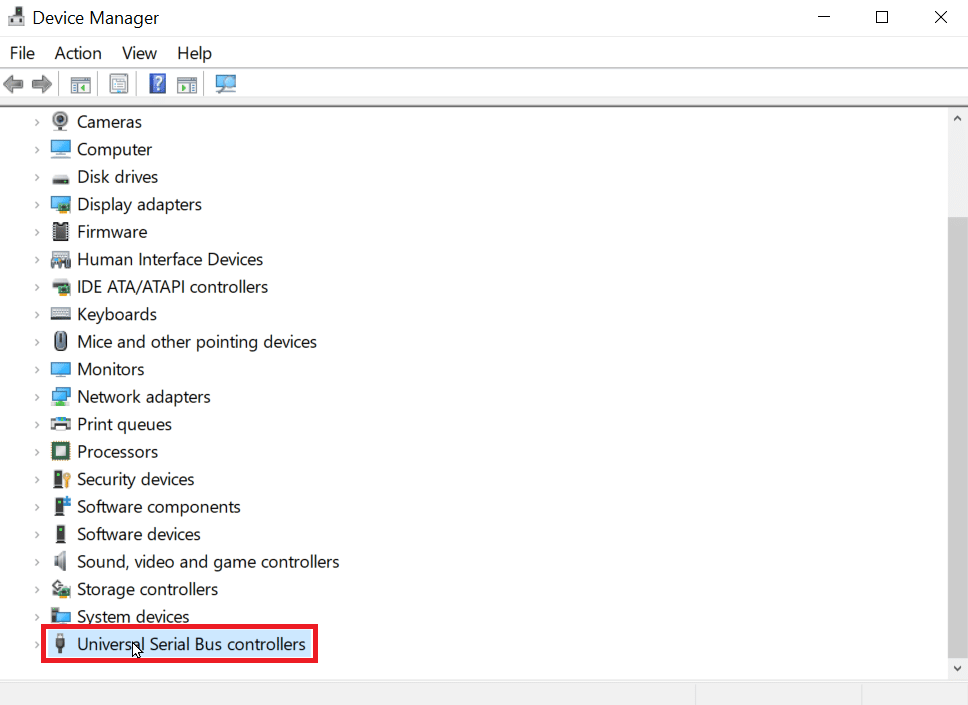 klik dua kali Universal serial bus controllers. Cara Memperbaiki Kesalahan dalam Memformat USB Flash Drive