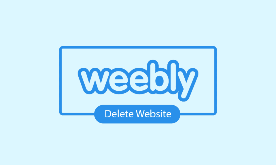 Weebly 웹사이트를 삭제하는 방법