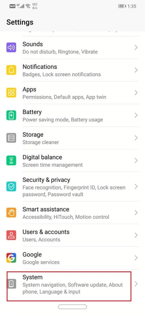 Accesați fila Sistem și atingeți pentru a deschide. Cum să downgradezi aplicația Android fără dezinstalare