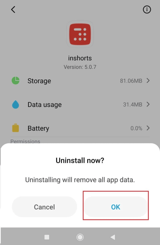 Deinstallieren Sie problematische Apps