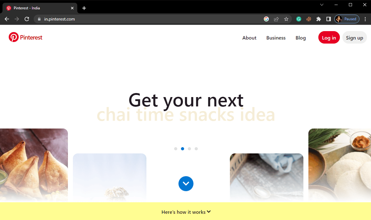 resmi Pinterest web sitesini ziyaret edin
