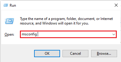 Ingrese msconfig. Solucionar el error de actualización de Windows 10 0x80d02002