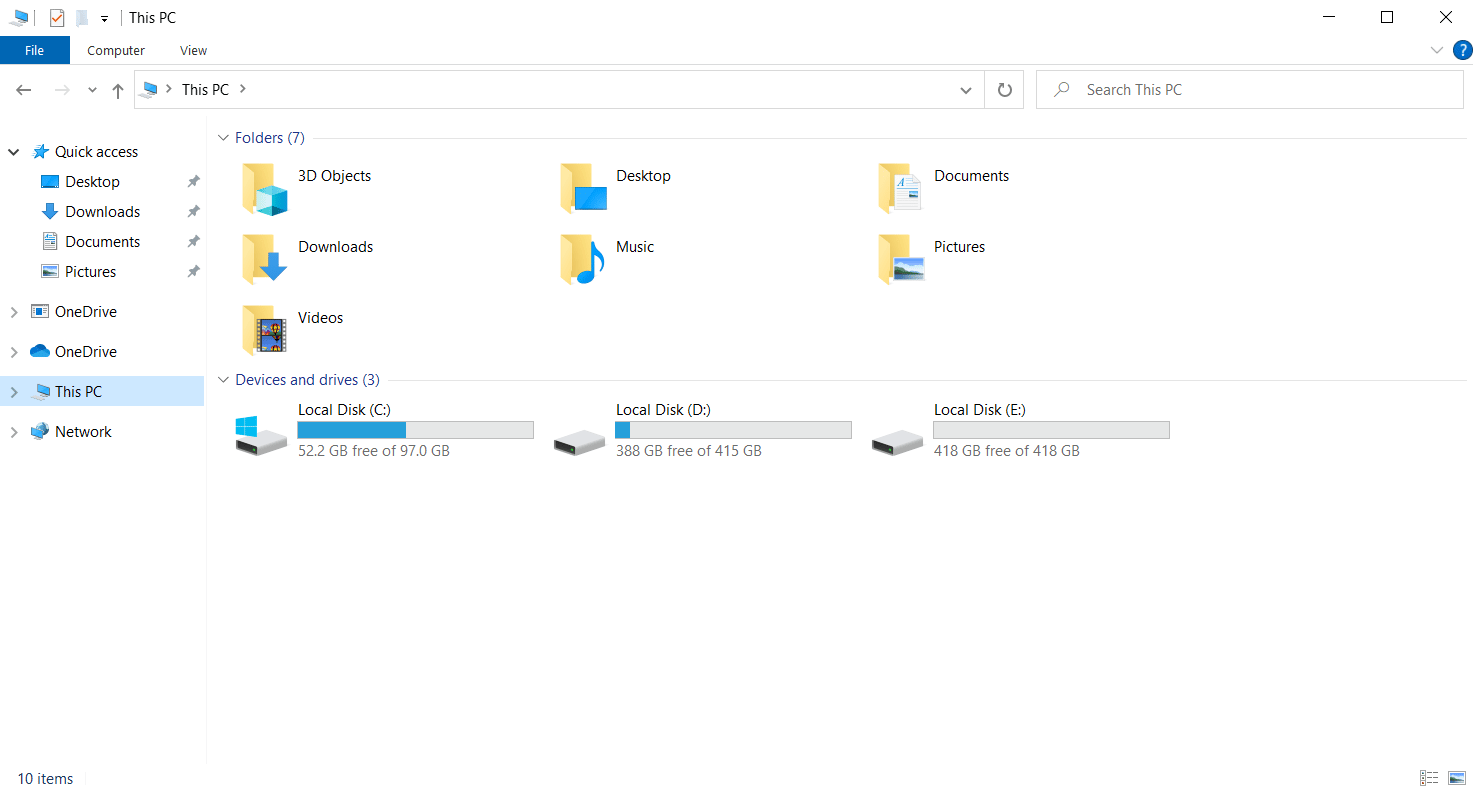 Premi i tasti Windows + E e avvia Esplora file | Come trovare qualcuno su Facebook usando un'immagine
