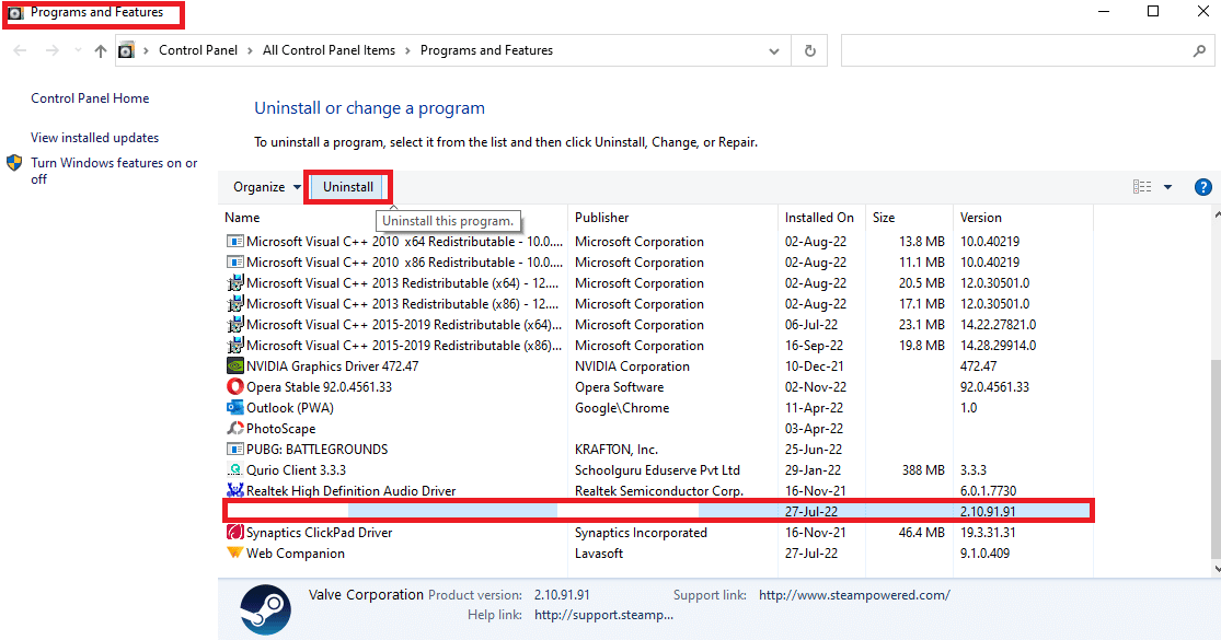 Выберите TDSSKiller и нажмите «Удалить». Исправить TDSSKiller не будет работать в Windows 10/11