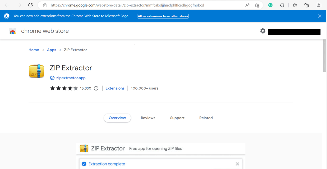zip エクストラクターの Web ページ。最高の無料 zip ファイル コンバーター