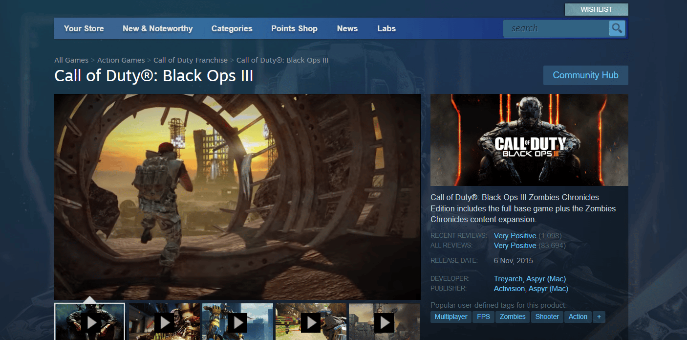 黑色行动 3 Steam