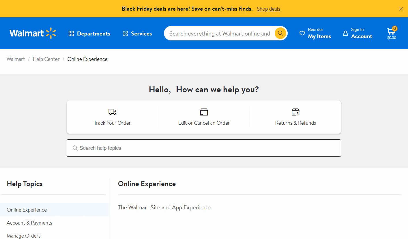 Atención al cliente de Walmart
