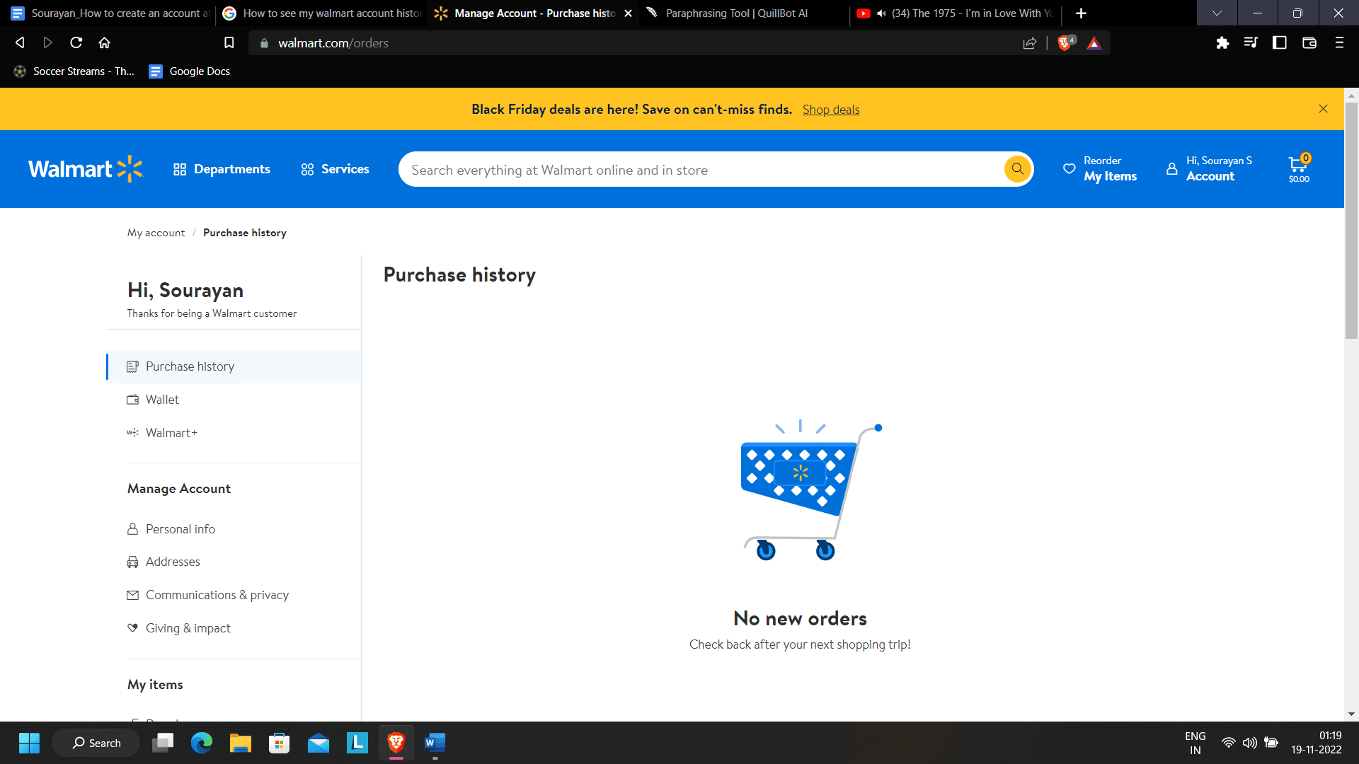 Página de compra | Cómo crear una cuenta en Walmart | hacer un pedido en línea de Walmart